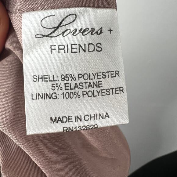 Lovers + Friends Brown Floyd Velvet Top Deep V-Neck Cropped Long Sleeve Size S - Picture 7 of 8